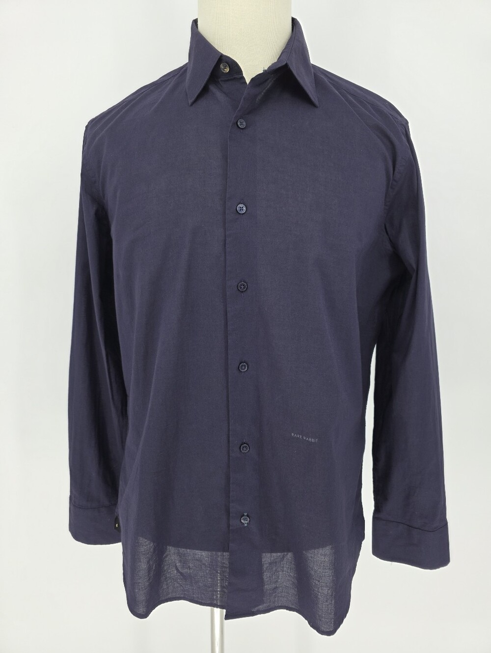 Rare‎ Rabbit Cambo 100% Cotton Dark Purple Button Front Shirt Men's Large
